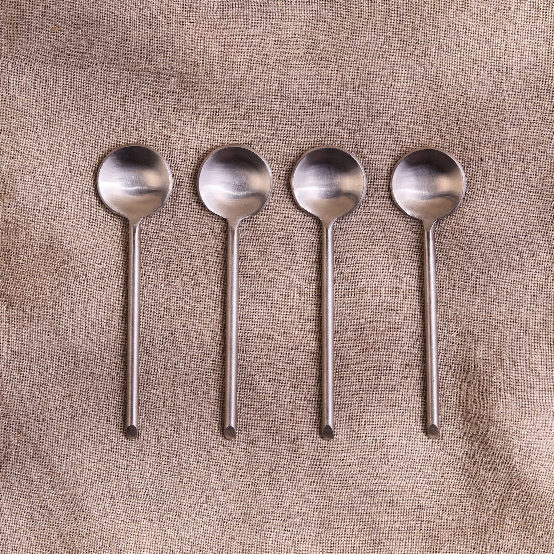 Thin Stainless Small Spoons, set of 4