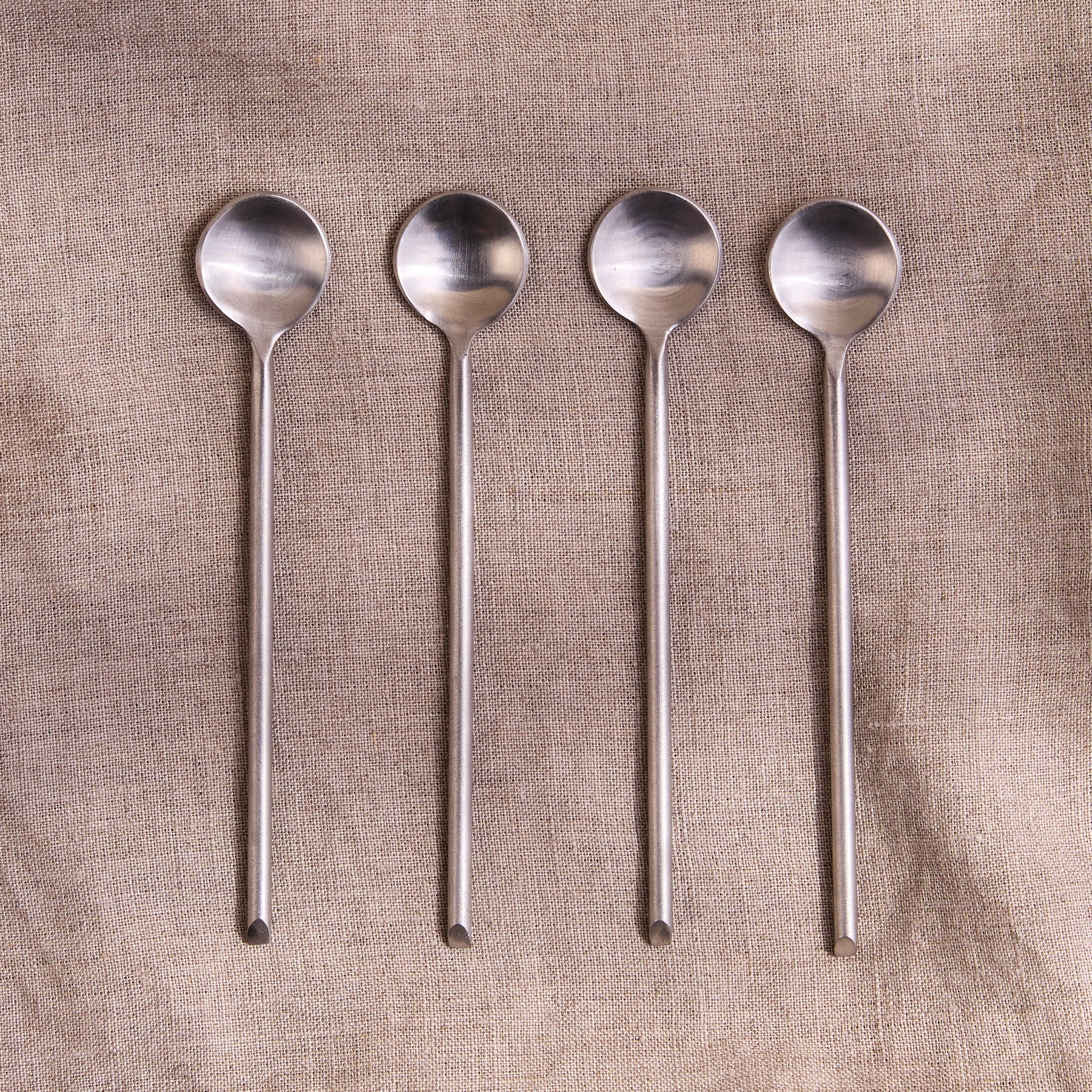 Thin Stainless Medium Spoons, Set of 4