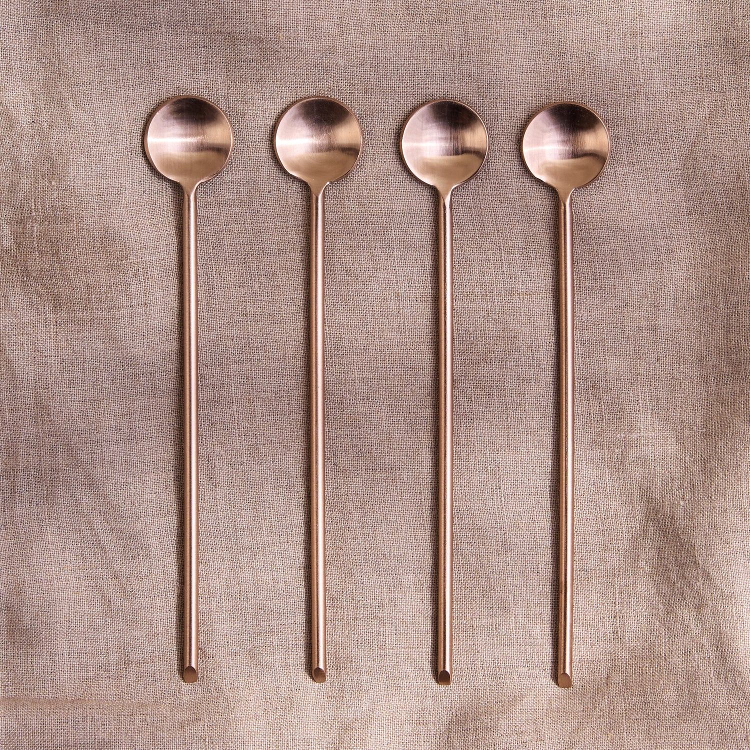 Thin Rose Long Spoon, Set of 4