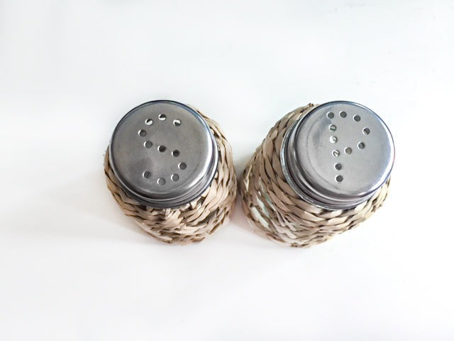 Seagrass Cage Salt &amp; Pepper Set Glass Seagrass Brand_Seagrass &amp; Rattan Kitchen_Serveware Serving Pieces image012-edit
