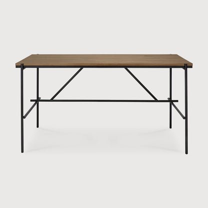 Oscar desk - teak - rectangular - with cable management