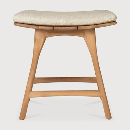 Osso outdoor stool - teak - Natural fabric