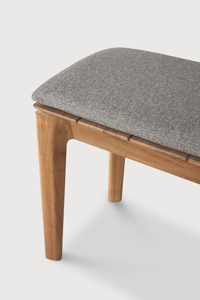 Bok outdoor bench - teak - Mocha fabric - 3+ seater