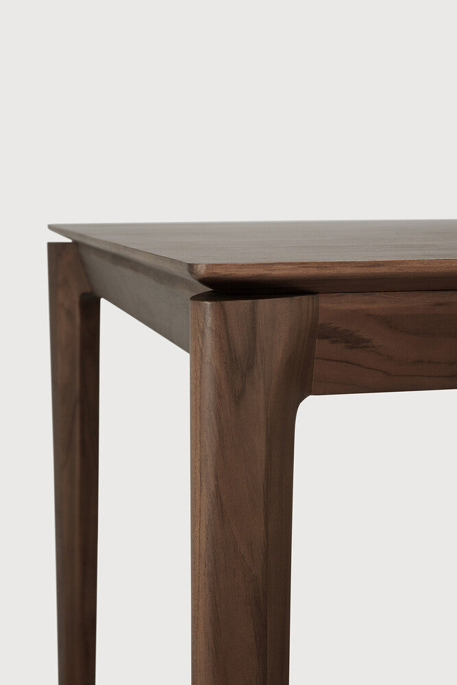 Bok dining table - varnished teak - brown - rectangular