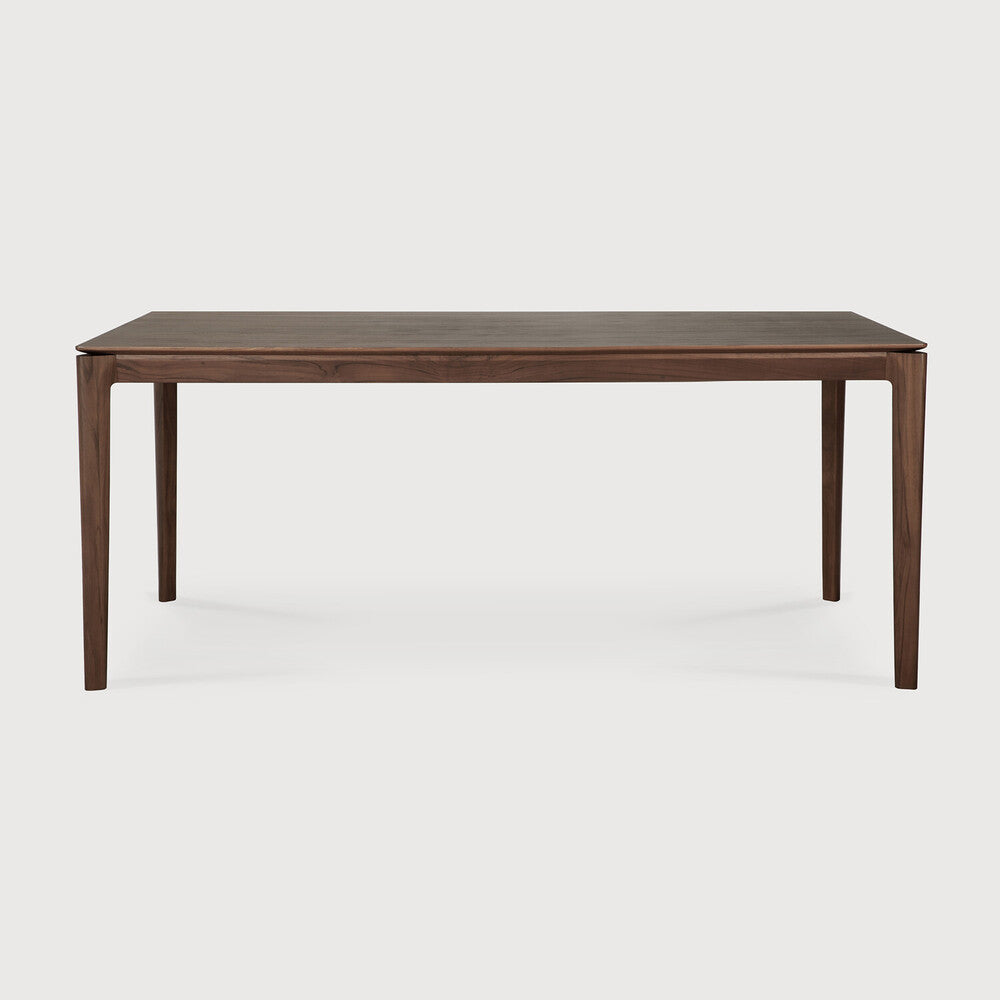 Bok dining table - varnished teak - brown - rectangular