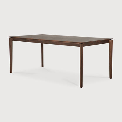 Bok dining table - varnished teak - brown - rectangular