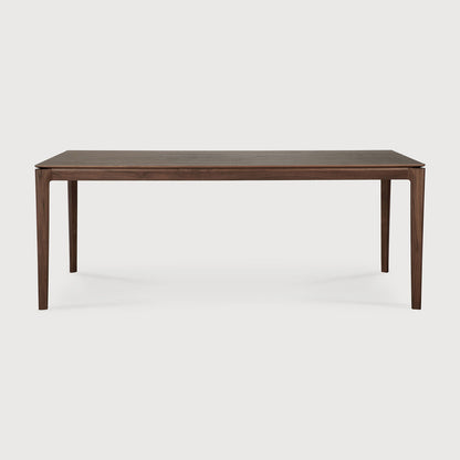 Bok dining table - varnished teak - brown - rectangular