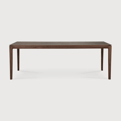 Bok dining table - varnished teak - brown - rectangular