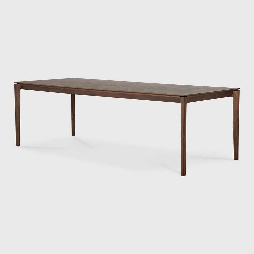 Bok dining table - varnished teak - brown - rectangular