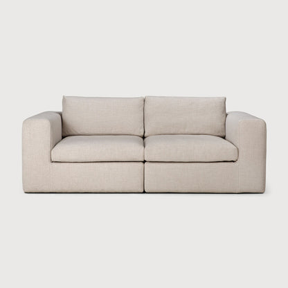 Mellow sofa - Ivory fabric - end seater left and right - removable cover