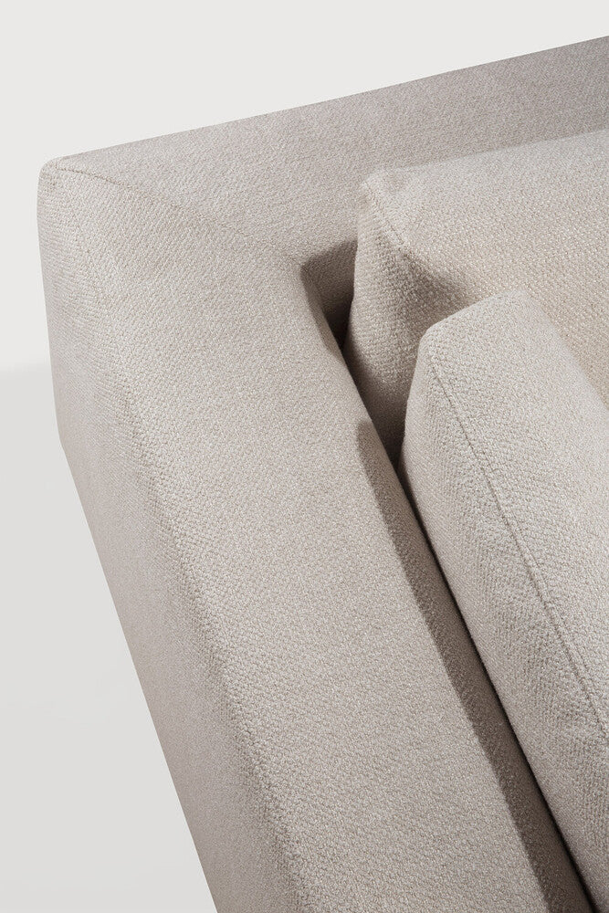 Mellow sofa - Ivory fabric - corner - removable cover