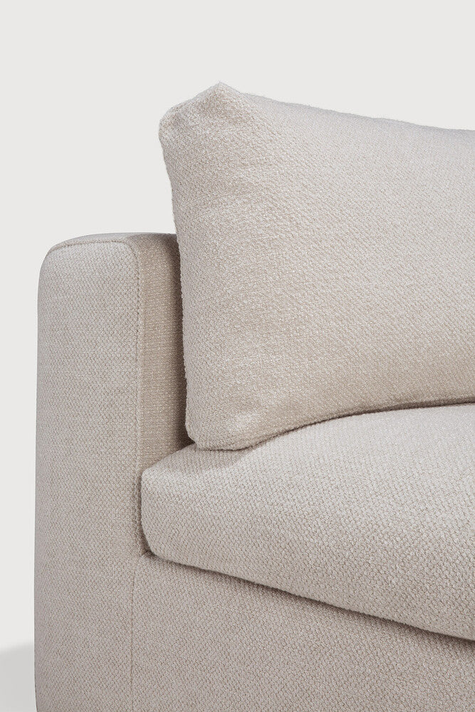 Mellow sofa - Ivory fabric - corner - removable cover