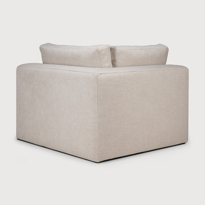 Mellow sofa - Ivory fabric - corner - removable cover