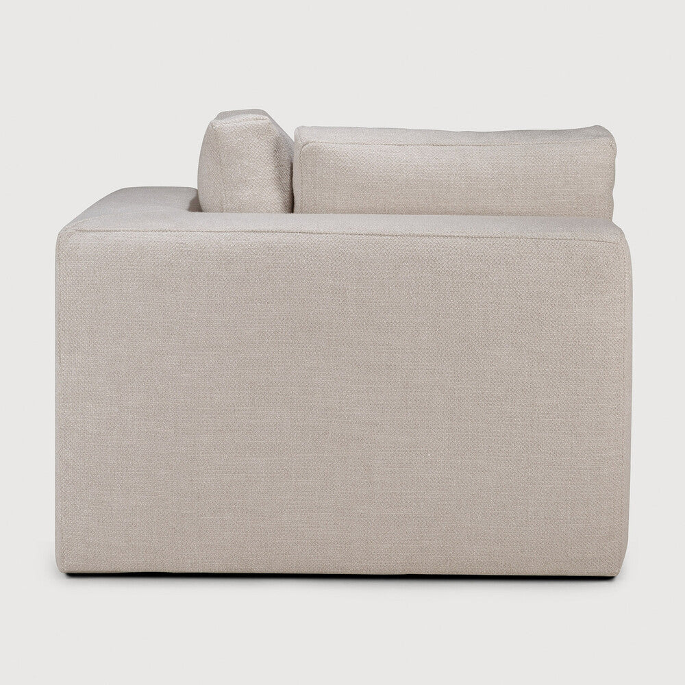 Mellow sofa - Ivory fabric - corner - removable cover