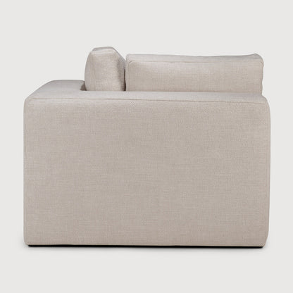 Mellow sofa - Ivory fabric - corner - removable cover