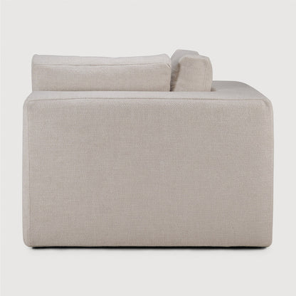 Mellow sofa - Ivory fabric - corner - removable cover