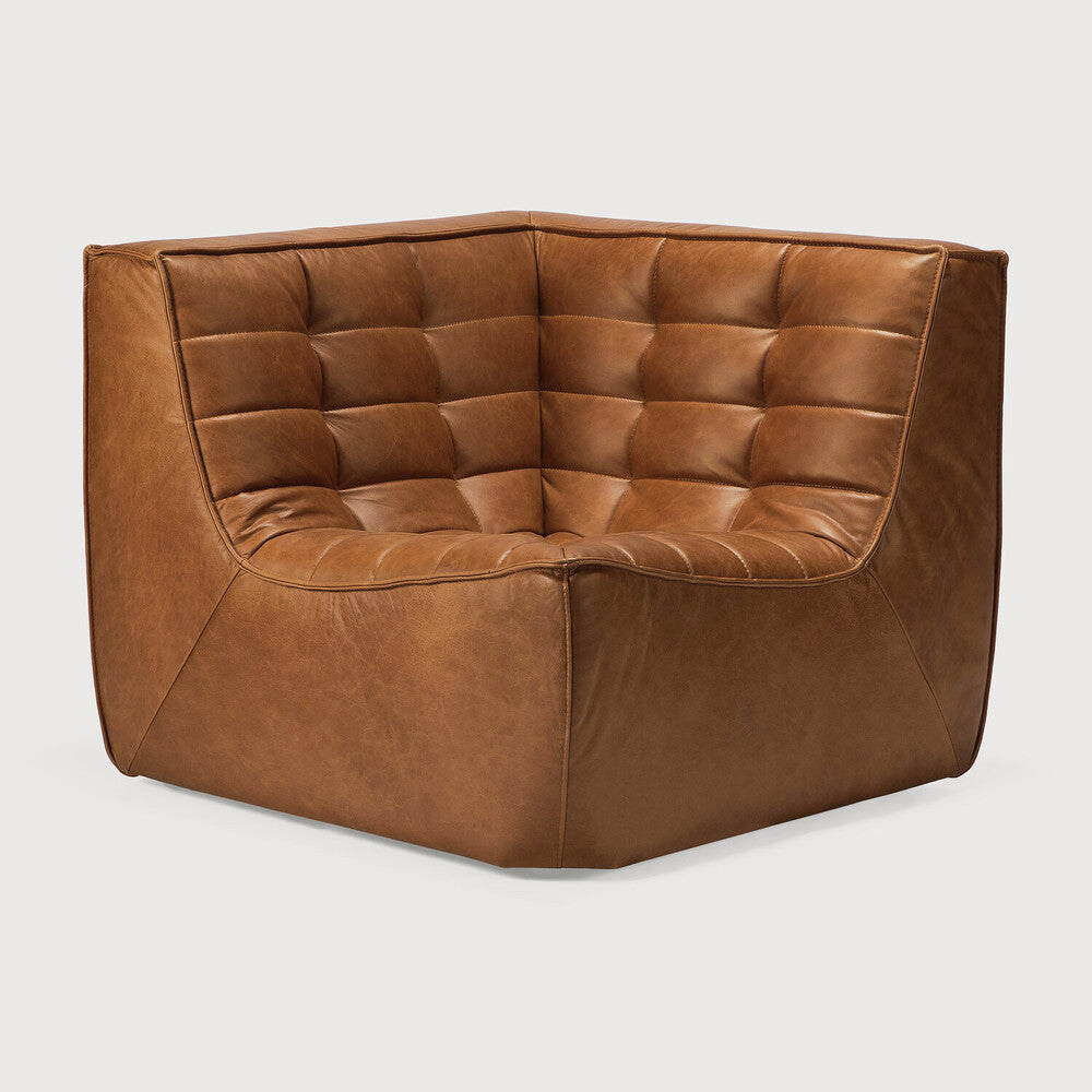 N701 Corner Sofa, Old Saddle Leather