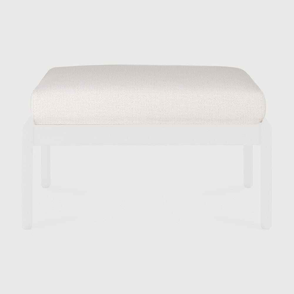 Jack Outdoor Footstool Cushion, Off White Fabric