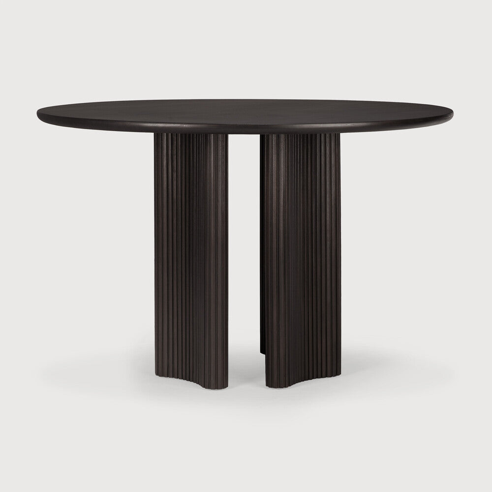 Roller Max Round Dining Table, Dark Brown
