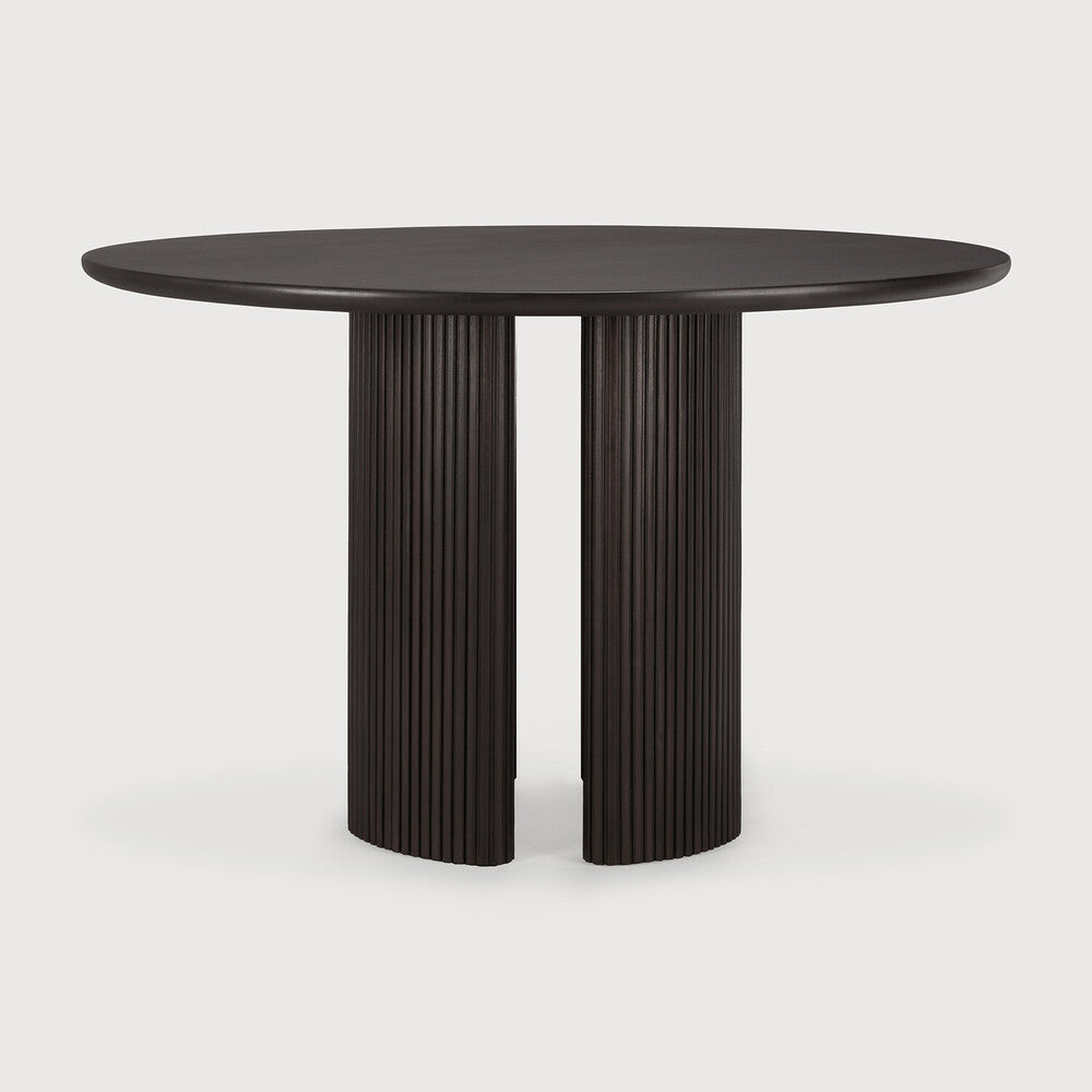 Roller Max Round Dining Table, Dark Brown