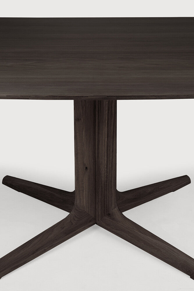 Corto Dining Table, Varnished Oak, Brown, Square