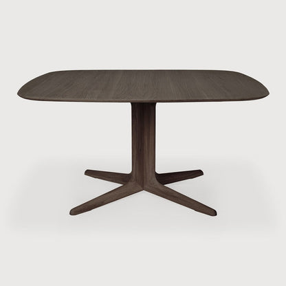 Corto Dining Table, Varnished Oak, Brown, Square