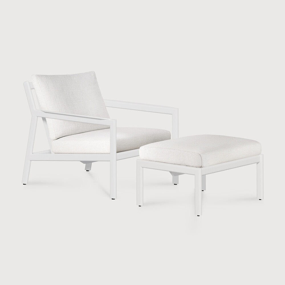 Jack outdoor lounge chair - aluminium - white - Off White fabric
