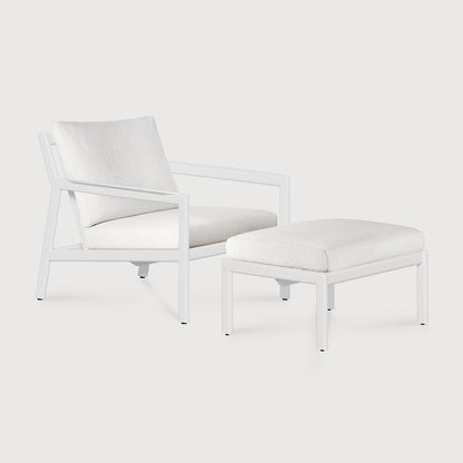 Jack outdoor lounge chair - aluminium - white - Off White fabric