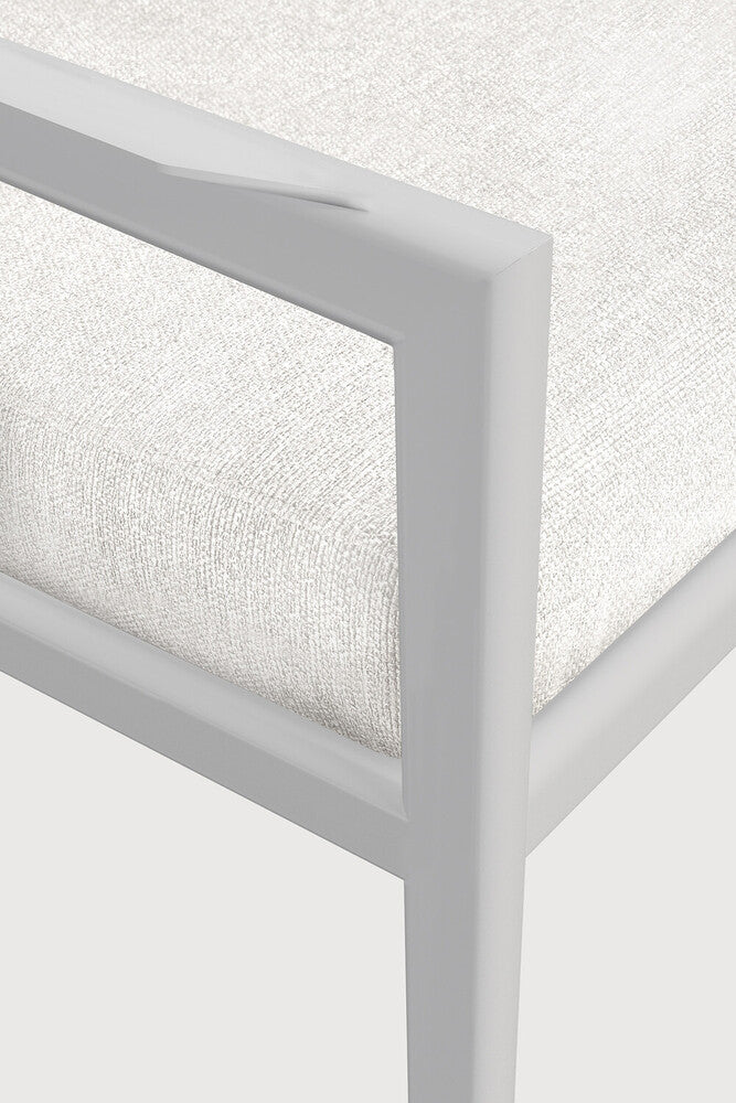 Jack outdoor lounge chair - aluminium - white - Off White fabric
