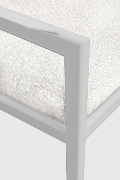 Jack outdoor lounge chair - aluminium - white - Off White fabric