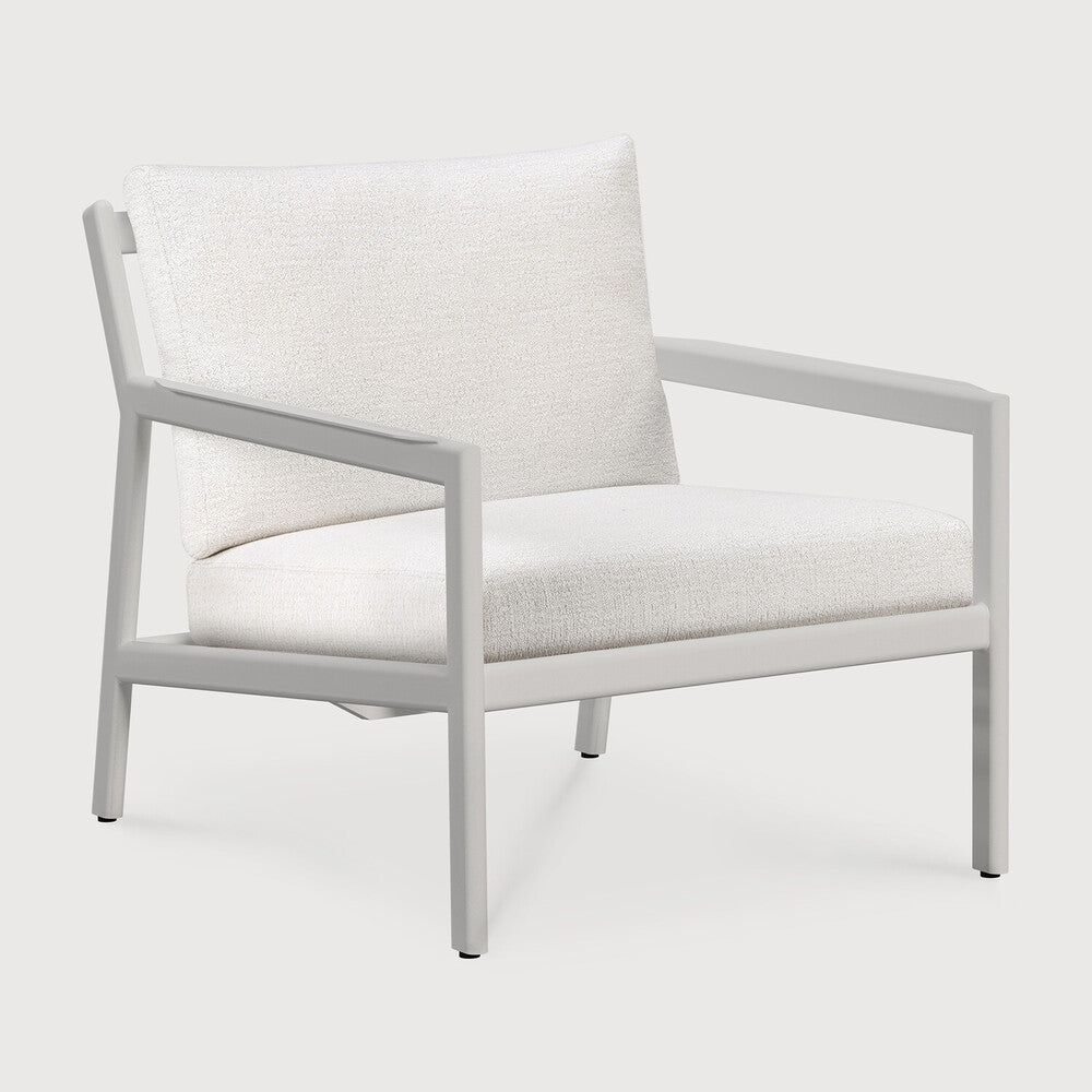 Jack outdoor lounge chair - aluminium - white - Off White fabric
