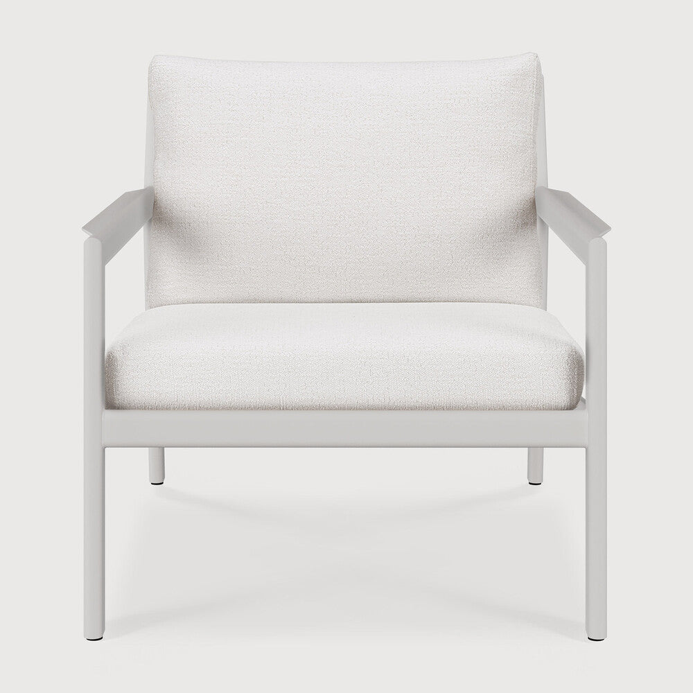 Jack outdoor lounge chair - aluminium - white - Off White fabric