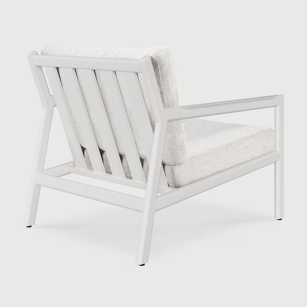 Jack outdoor lounge chair - aluminium - white - Off White fabric