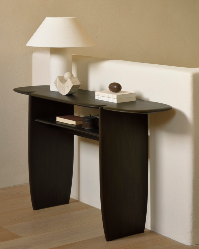 Pi Console, Varnished Mahogany, Dark Brown