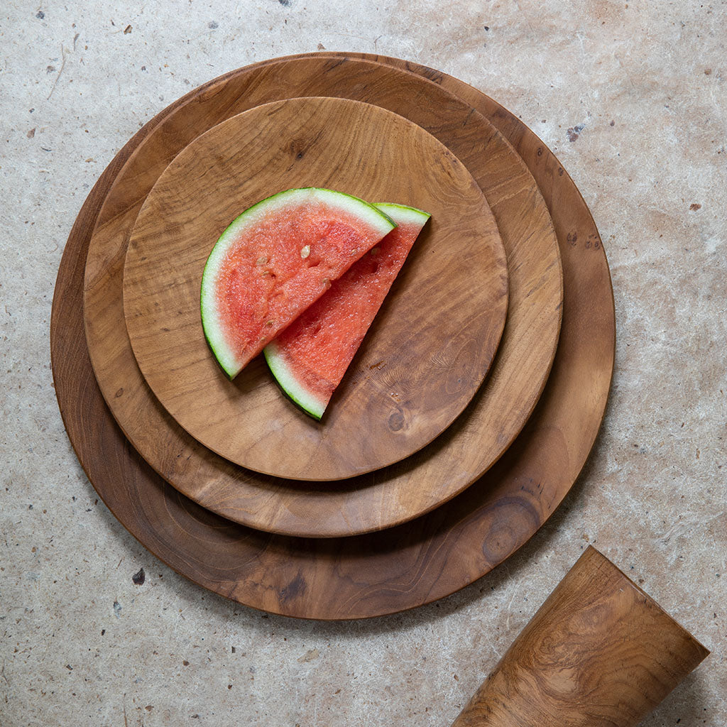 Be Home Teak Dinner Plate - Thumbnail 2
