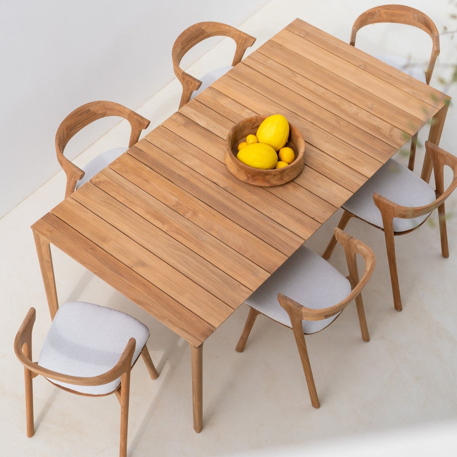 Bok Solid Teak Outdoor Dining Table, 79" Be Home