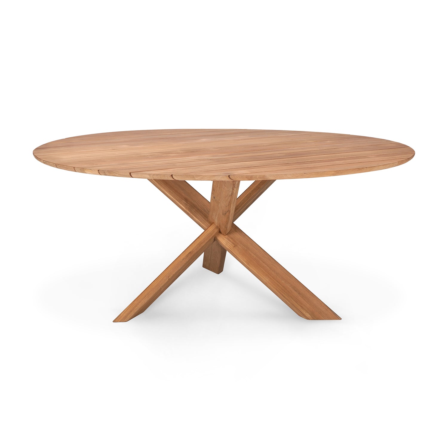 Circle Solid Teak Outdoor Dining Table, 64.5&quot;