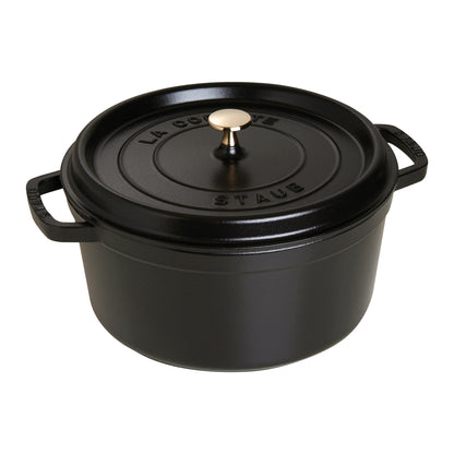 Staub Round Cocotte, 7qt, Black