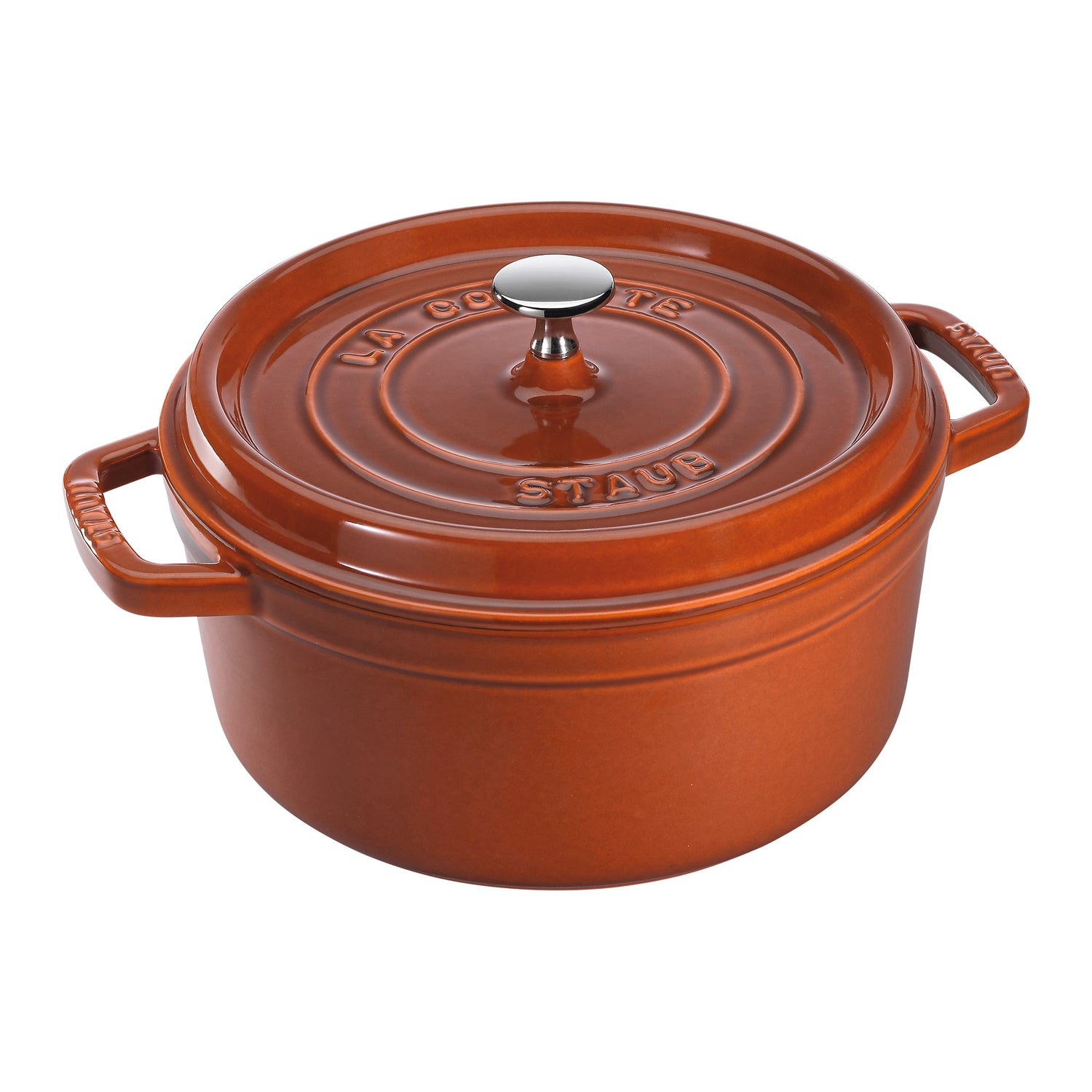 Staub Round Cocotte, 7qt, Burnt Orange