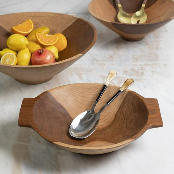 Horn Panelled Stainless Serving Set