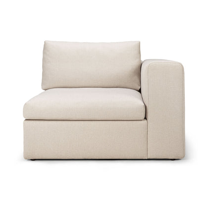 Mellow End Seater With Left Arm Eco Fabric Sofa, Off White