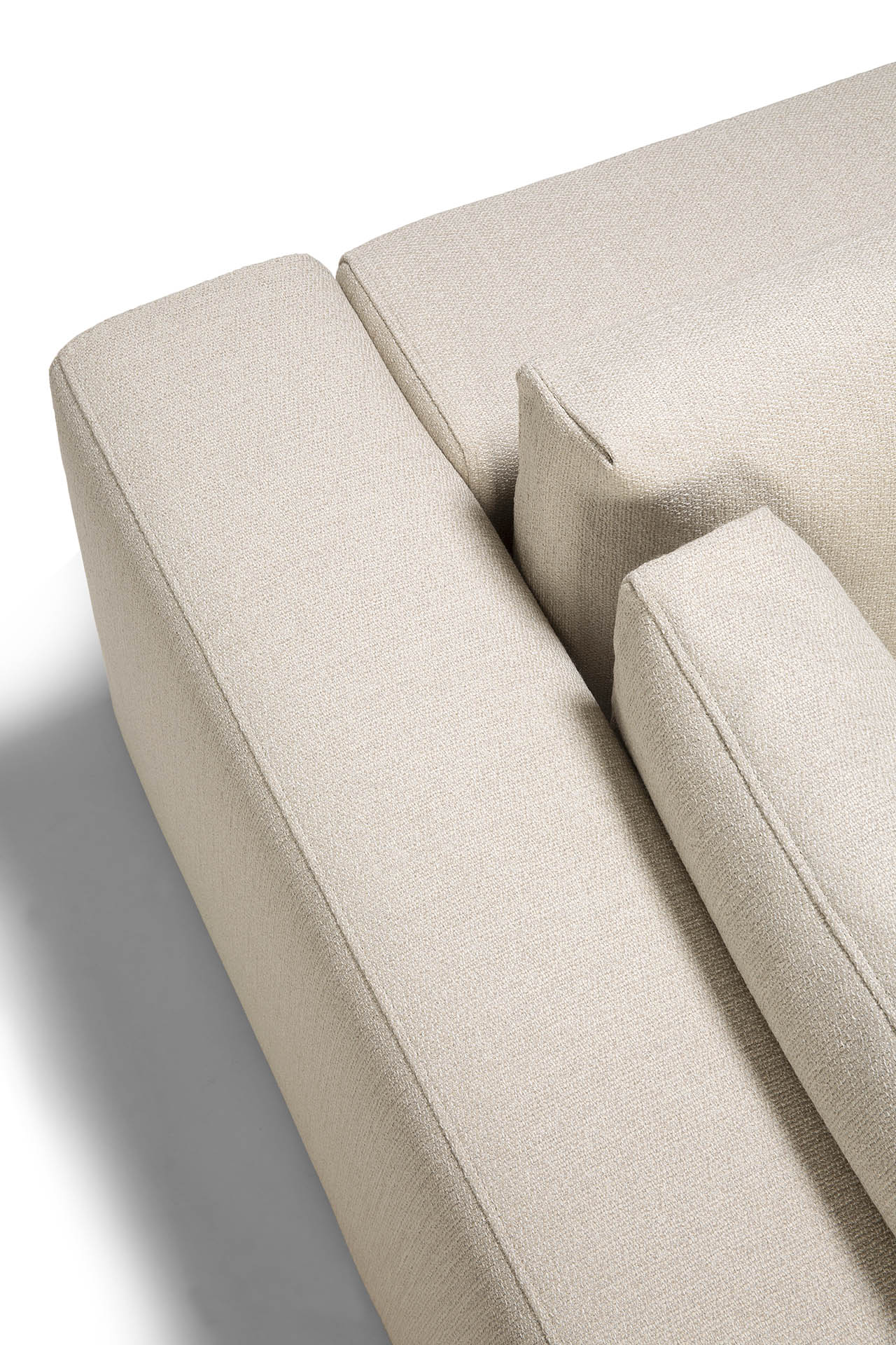 Mellow Corner Eco Fabric Sofa, Off White