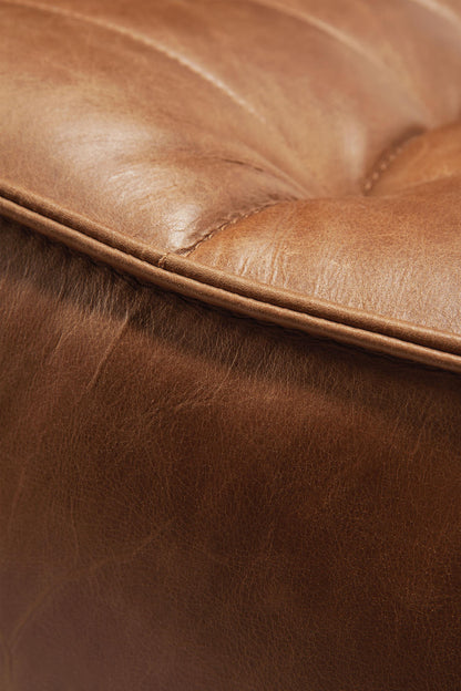 N701 Footstool, Old Saddle Leather