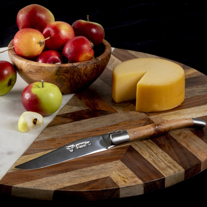 Laguiole en Aubrac Handcrafted Steak Knives, Set of 4, Juniper Wood