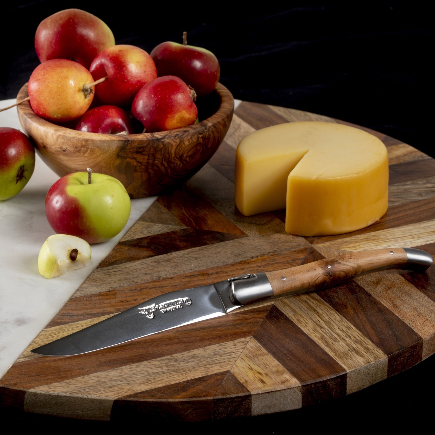 Set of 6 Laguiole en Aubrac Steak Knives Juniper wood handle