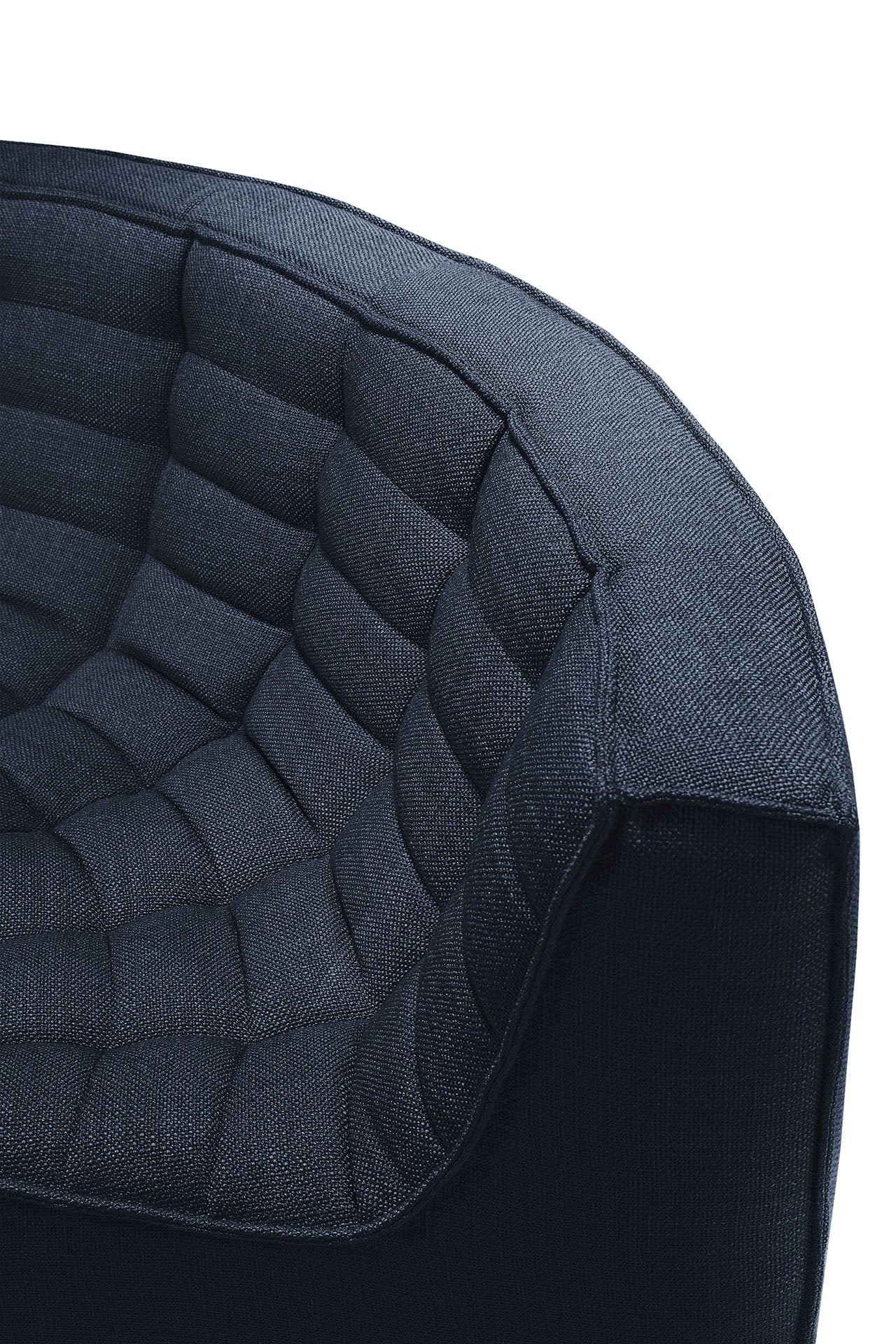 N701 Round Corner Eco Fabric Sofa, Graphite