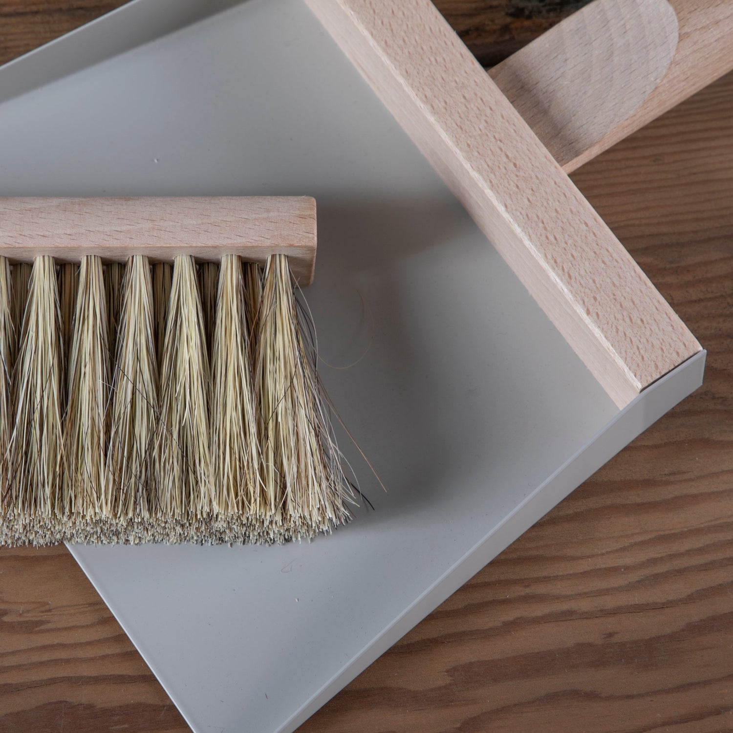 Nesting Beech Table Brush + Pan Set - The Foundry Home Goods