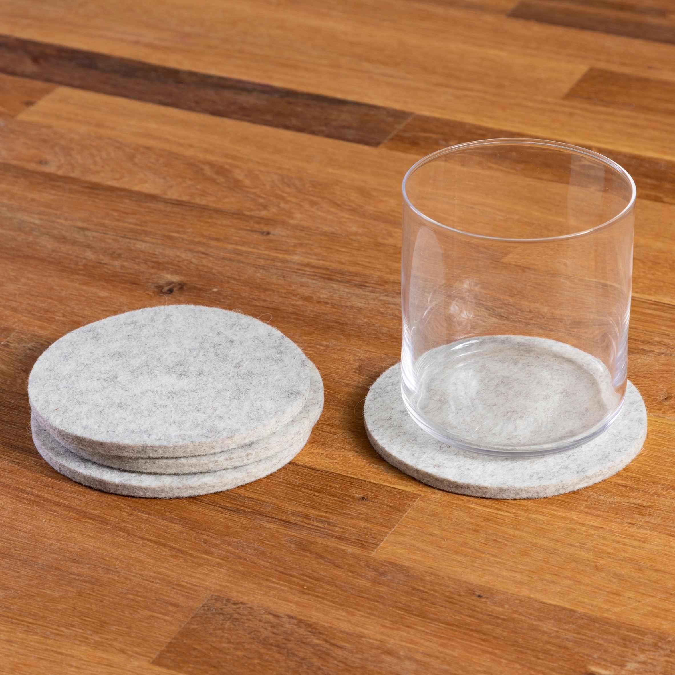Round Felt Coaster · Heather White · Mix & Match from 19 Colors