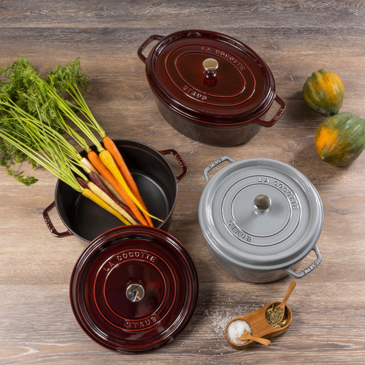 Le Creuset Round Graphite Grey Enameled Cast Iron Dutch Oven with Lid