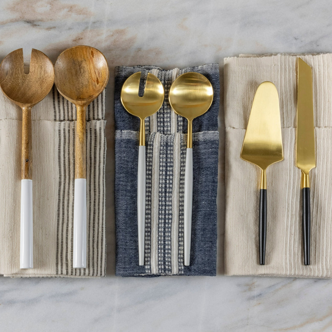 The White &amp; Gold Serving Bundle